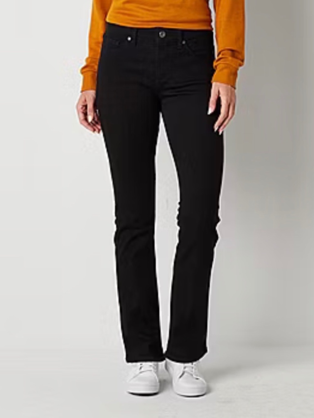 St. John's Bay Secretly Slender Womens Mid Rise Bootcut Jean 16